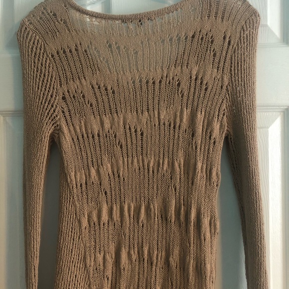Asymmetrical Open Crochet/Pointelle Sweater - Picture 6 of 7